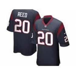 Nike Houston Texans 20 Ed Reed Blue Game NFL Jersey
