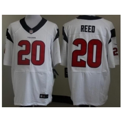 Nike Houston Texans 20 Ed Reed White Elite NFL Jersey