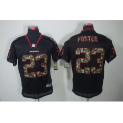 Nike Houston Texans 23 Arian Foster Black Elite Lights Out Camo Number NFL Jersey