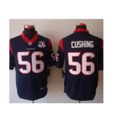 Nike Houston Texans 56 Brian Cushing Blue Limited W 10th Patch NFL Jersey