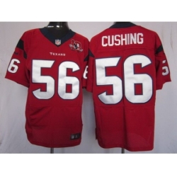 Nike Houston Texans 56 Brian Cushing Red Elite W 10th Patch NFL Jersey