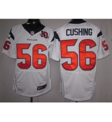 Nike Houston Texans 56 Brian Cushing White Elite W 10th Patch NFL Jersey