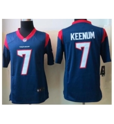 Nike Houston Texans 7 Case Keenum Limited Blue NFL Jersey