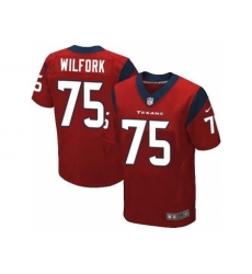 Nike Houston Texans 75 Vince Wilfork Red Elite NFL Jersey