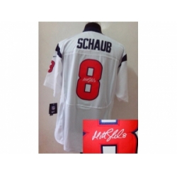 Nike Houston Texans 8 Matt Schaub white Elite signature NFL Jersey