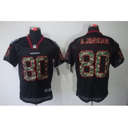 Nike Houston Texans 80 Andre Johnson Black Elite Camo Fashion NFL Jersey