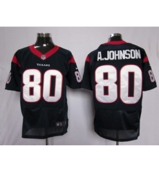 Nike Houston Texans 80 Andre Johnson Blue Elite NFL Jersey