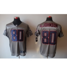 Nike Houston Texans 80 Andre Johnson Grey Elite Shadow NFL Jersey