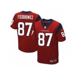 Nike Houston Texans 87 C.J. Fiedorowicz Red Elite NFL Jersey