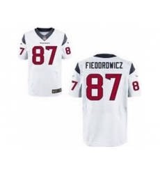 Nike Houston Texans 87 C.J. Fiedorowicz White Elite NFL Jersey