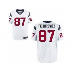 Nike Houston Texans 87 C.J. Fiedorowicz White Elite NFL Jersey