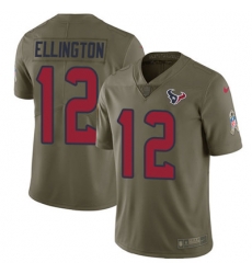 Nike Texans #12 Bruce Ellington Olive Mens Stitched NFL Limited 2017 Salute To Service Jersey