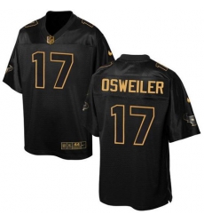 Nike Texans #17 Brock Osweiler Black Mens Stitched NFL Elite Pro Line Gold Collection Jersey