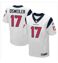 Nike Texans #17 Brock Osweiler White Mens Stitched NFL Elite Jersey