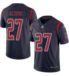 Nike Texans #27 Jose Altuve Navy Blue Mens Stitched NFL Limited Rush Jersey