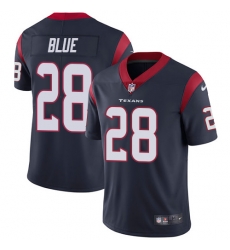 Nike Texans #28 Alfred Blue Navy Blue Team Color Mens Stitched NFL Vapor Untouchable Limited Jersey