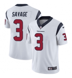 Nike Texans #3 Tom Savage White Mens Stitched NFL Vapor Untouchable Limited Jersey