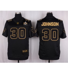 Nike Texans #30 Kevin Johnson Black Mens Stitched NFL Elite Pro Line Gold Collection Jersey