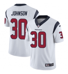 Nike Texans #30 Kevin Johnson White Mens Stitched NFL Vapor Untouchable Limited Jersey