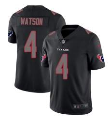 Nike Texans #4 Deshaun Watson Black Mens Stitched NFL Limited Rush Impact Jersey