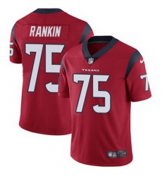 Nike Texans #75 Martinas Rankin Red Alternate Mens Stitched NFL Vapor Untouchable Limited Jersey