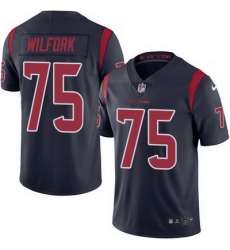 Nike Texans #75 Vince Wilfork Navy Blue Mens Stitched NFL Limited Rush Jersey