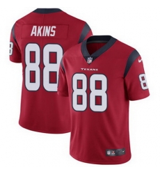 Nike Texans #88 Jordan Akins Red Alternate Mens Stitched NFL Vapor Untouchable Limited Jersey