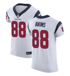 Nike Texans 88 Jordan Akins White Men Stitched NFL New Elite Jersey