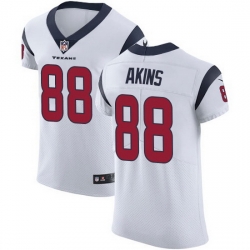 Nike Texans 88 Jordan Akins White Men Stitched NFL New Elite Jersey