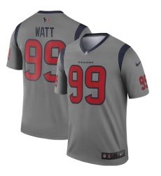 Nike Texans 99 J.J. Watt Gray Inverted Legend Jersey