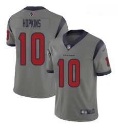 Texans 10 DeAndre Hopkins Gray Men Stitched Football Limited Inverted Legend Jersey