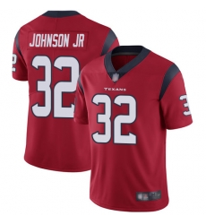 Texans 32 Lonnie Johnson Jr  Red Alternate Men Stitched Football Vapor Untouchable Limited Jersey