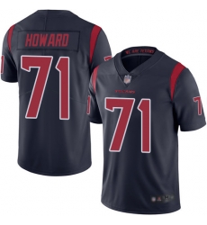 Texans 71 Tytus Howard Navy Blue Men Stitched Football Limited Rush Jersey