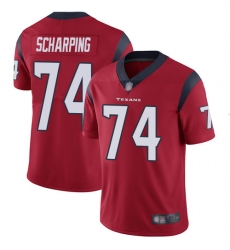 Texans 74 Max Scharping Red Alternate Men Stitched Football Vapor Untouchable Limited Jersey