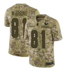 Texans 81 Kahale Warring Camo Men Stitched Football Limited 2018 Salute To Service Jersey