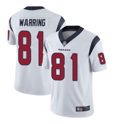 Texans 81 Kahale Warring White Men Stitched Football Vapor Untouchable Limited Jersey