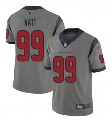 Texans 99 J J  Watt Gray Men Stitched Football Limited Inverted Legend Jersey