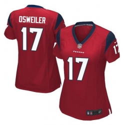 Nike Texans #17 Brock Osweiler Red Alternate Womens Stitched NFL Elite Jersey