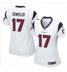 Nike Texans #17 Brock Osweiler White Womens Stitched NFL Elite Jersey