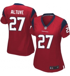 Nike Texans #27 Jose Altuve Red Alternate Womens Stitched NFL Jersey
