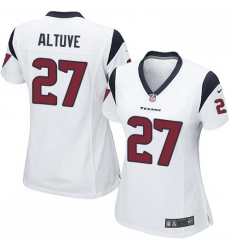 Nike Texans #27 Jose Altuve White Womens Stitched NFL Elite Jersey