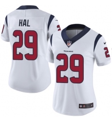 Nike Texans #29 Andre Hal White Womens Stitched NFL Vapor Untouchable Limited Jersey