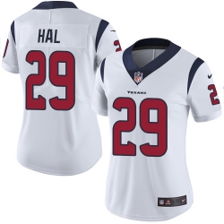 Nike Texans #29 Andre Hal White Womens Stitched NFL Vapor Untouchable Limited Jersey