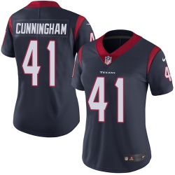 Nike Texans #41 Zach Cunningham Navy Blue Team Color Womens Stitched NFL Vapor Untouchable Limited Jersey