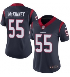 Nike Texans 55 Benardrick McKinney Navy Blue Team Color Womens Stitched NFL Vapor Untouchable Limited Jersey