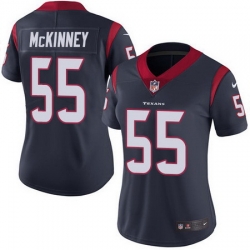 Nike Texans 55 Benardrick McKinney Navy Blue Team Color Womens Stitched NFL Vapor Untouchable Limited Jersey