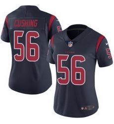 Nike Texans #56 Brian Cushing Navy Blue Womens Stitched NFL Limited Rush Jersey