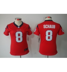 Nike Women Houston Texans #8 Schaub Red Color[NIKE LIMITED Jersey]