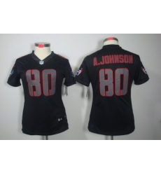 Nike Women Houston Texans #80 Andre Johnson Black Jerseys[Impact Limited]