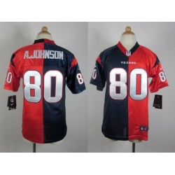 Nike Women Houston Texans #80 Andre Johnson blue-red jerseys(Elite split)